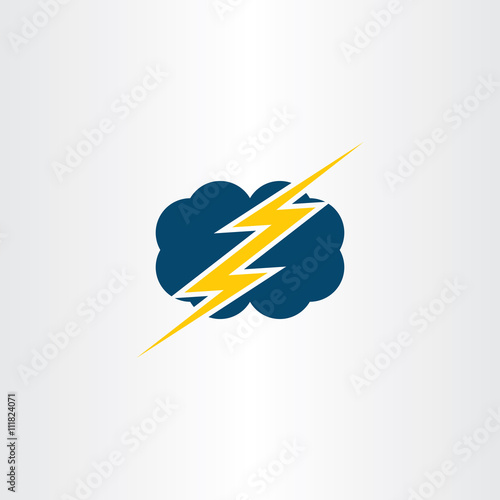 storm thunder cloud icon vector symbol