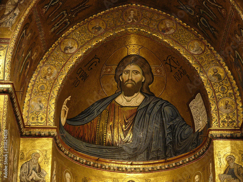 Sicile  peinture sacr  e de la cath  drale de Monreale