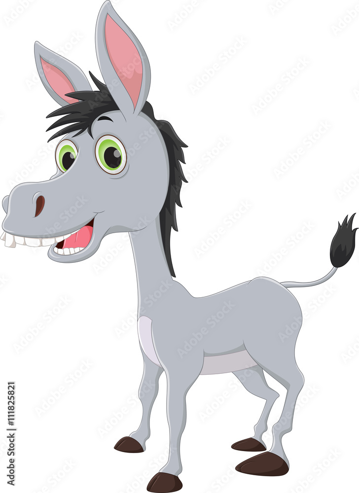 Fototapeta premium happy donkey cartoon