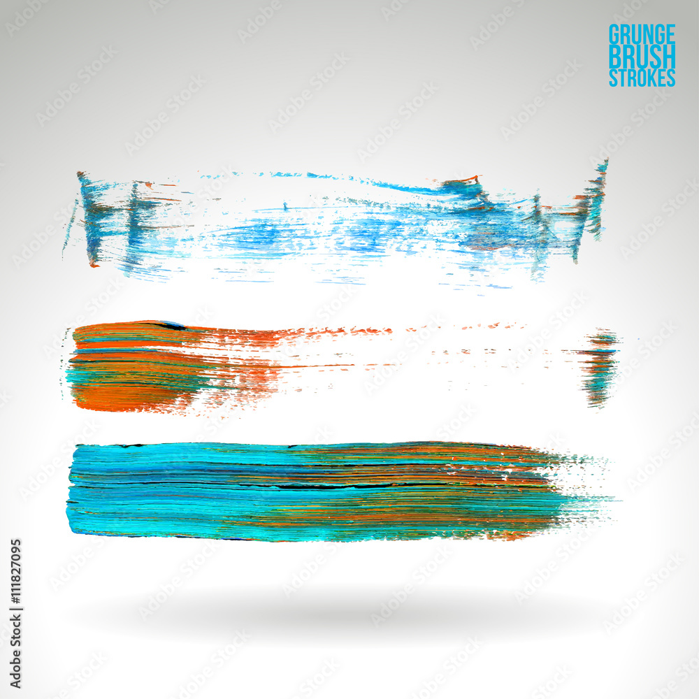 Brushstroke and texture. Vector design. Underline and border. Brushstroke and texture. Vector design. Underline and border.