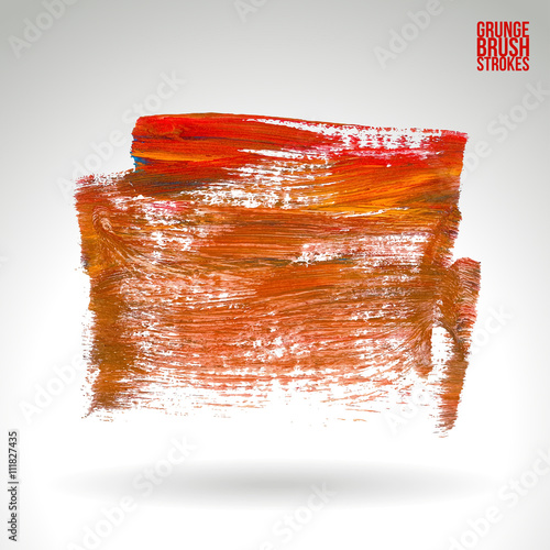 Brushstroke and texture. Vector design. Underline and border.