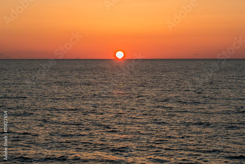 Sunset for the sea