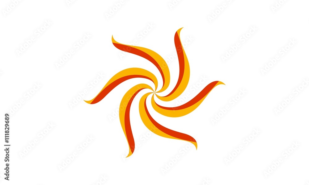 The concept of synergy sun logo The concept of synergy sun logo