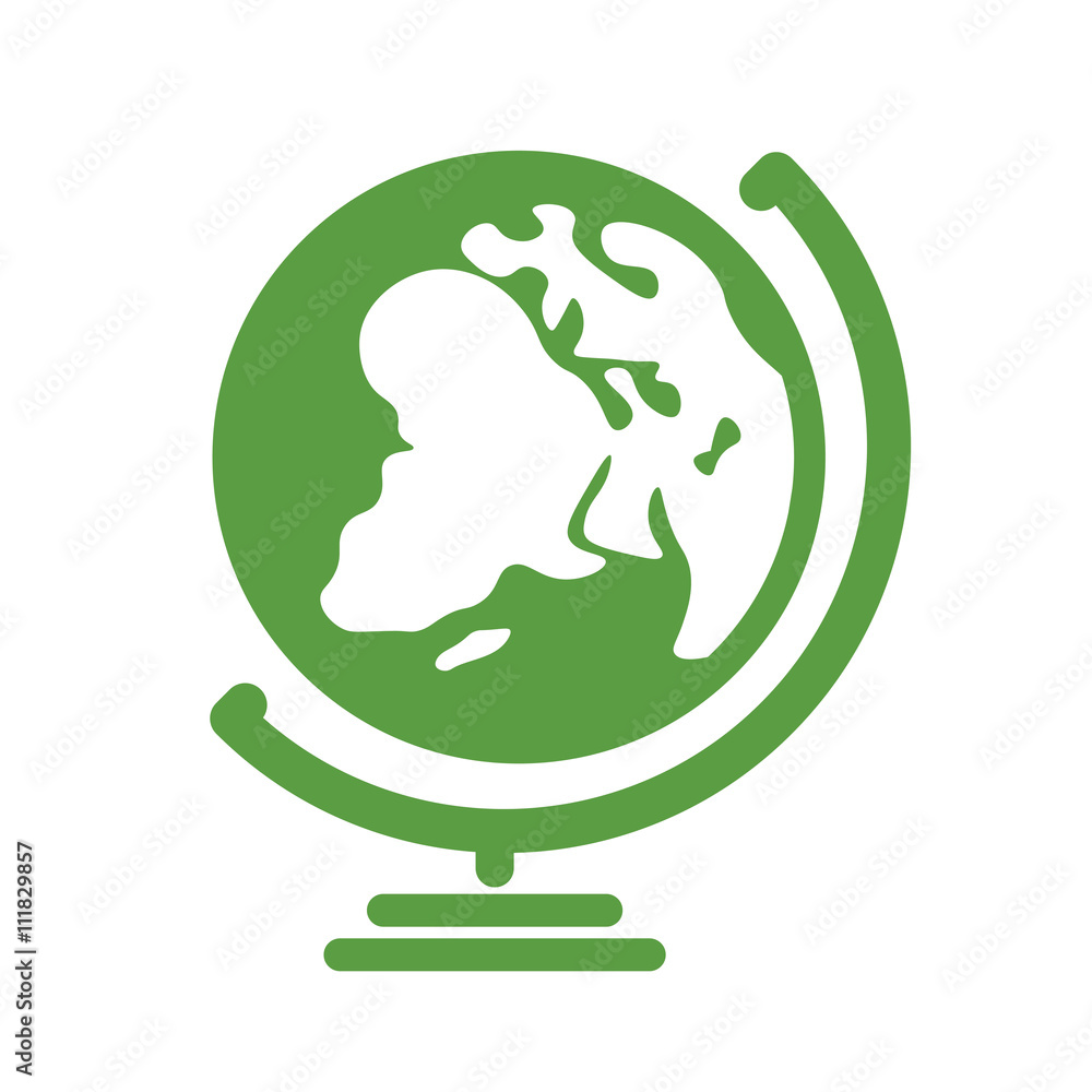earth, globe, ecology green icons set on white background earth, globe, ecology green icons set on white background