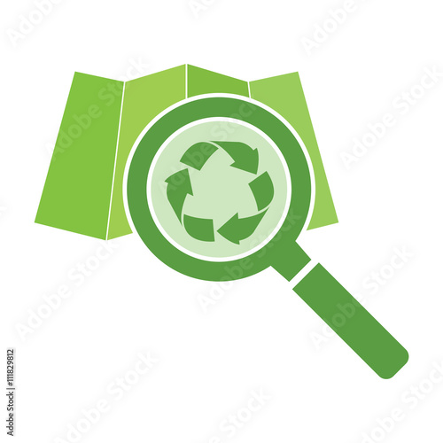 loup, ecology green icons set on white background