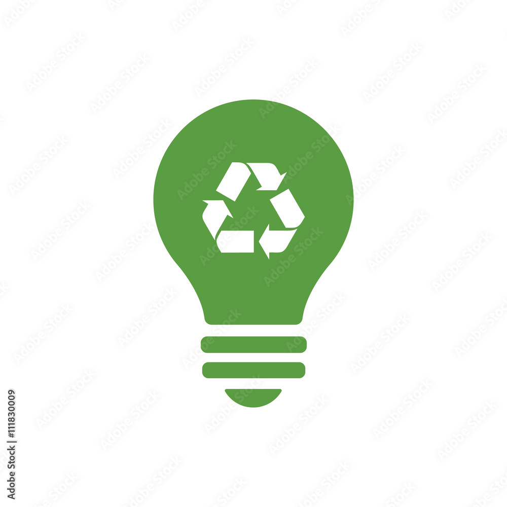 bulb, ecology green icons set on white background bulb, ecology green icons set on white background