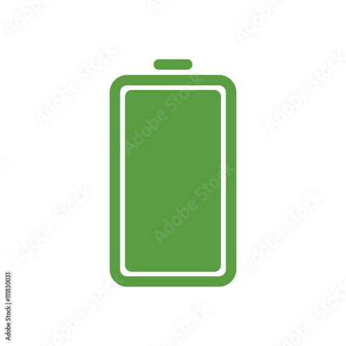 battery, ecology green icons set on white background