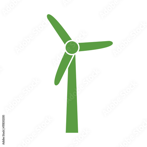 wind turbine, ecology green icons set on white background