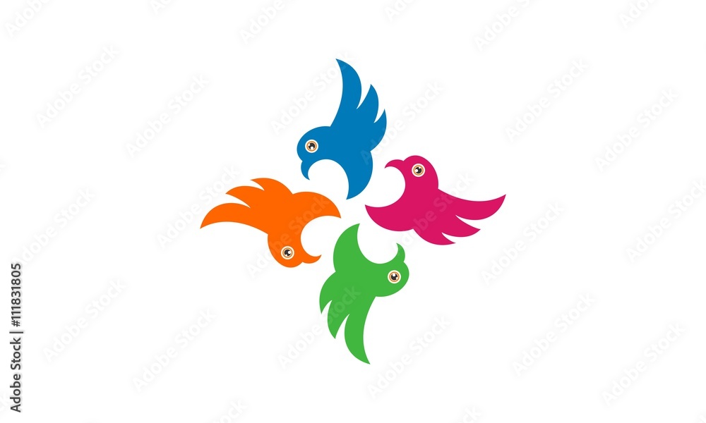bird color logo bird color logo