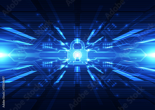 Technology futuristic digital. technology connection. technology security. abstract background. Vector