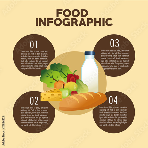 Food design. Infographic icon. Colorful illustration