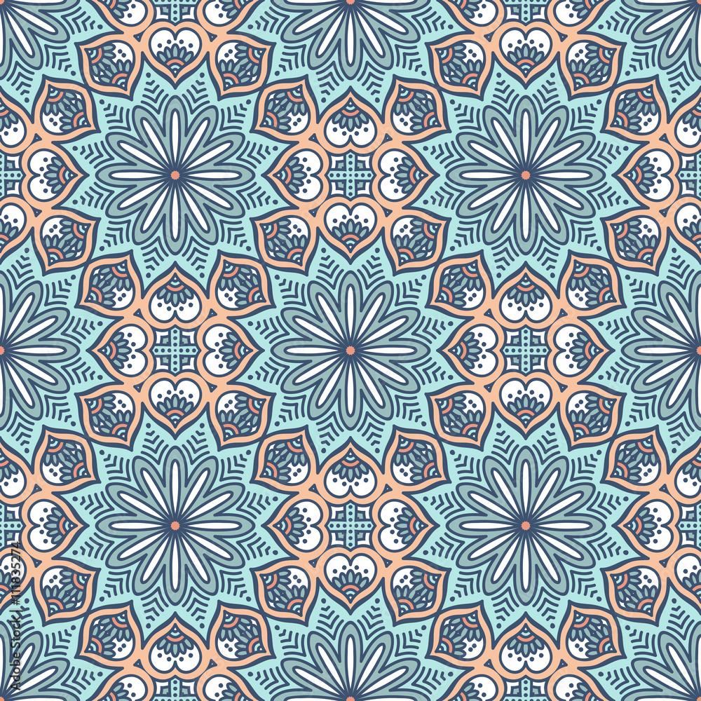 Ethnic floral seamless pattern Ethnic floral seamless pattern