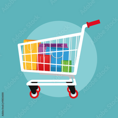 Shopping design. commerce icon. Colorful design 