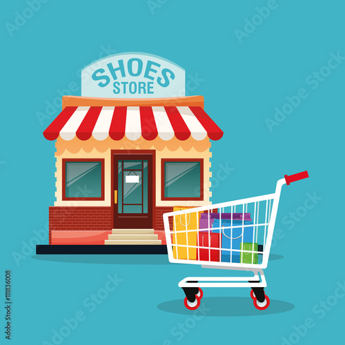 Shopping design. commerce icon. Colorful design 