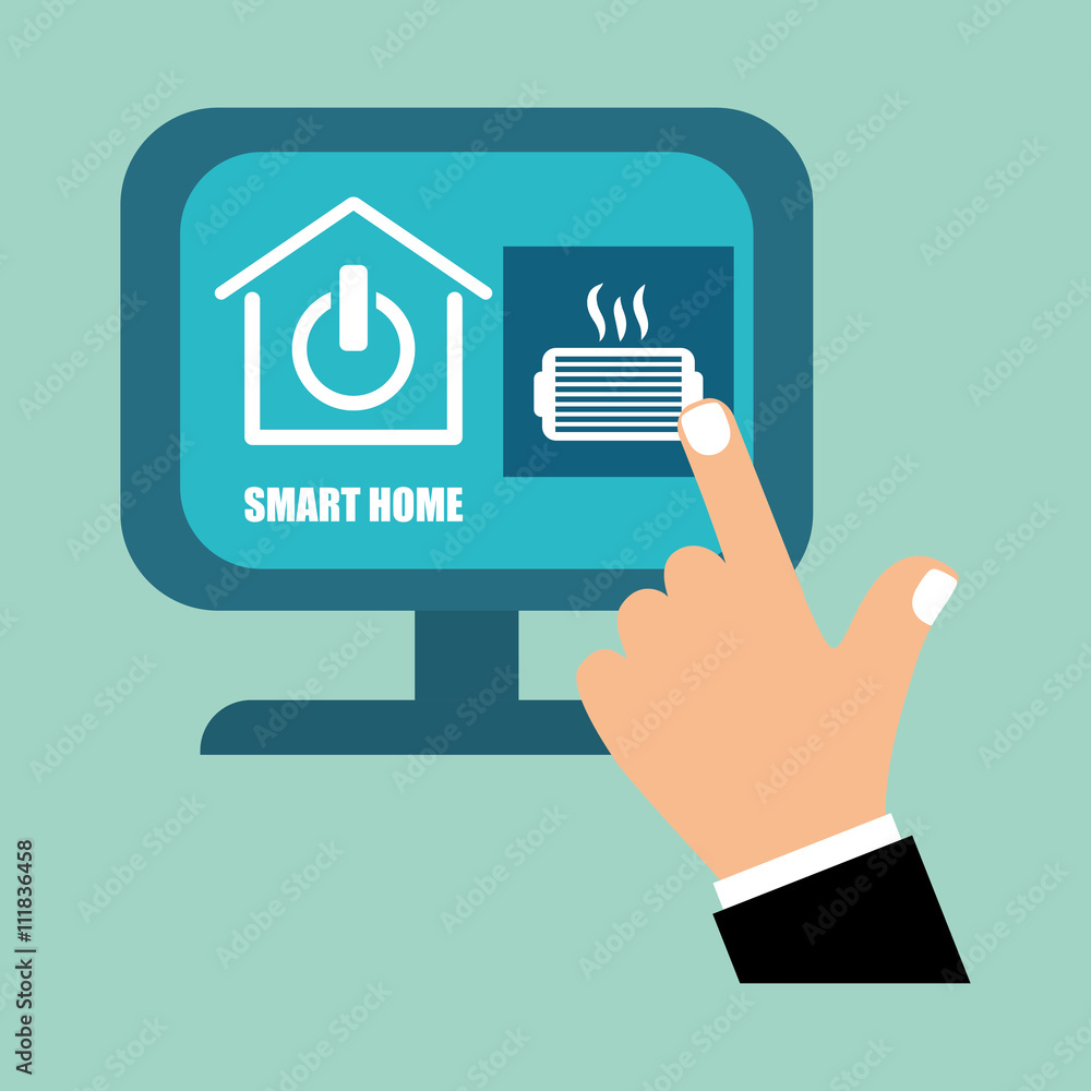 Smart home design. Technology icon. system concept Smart home design. Technology icon. system concept