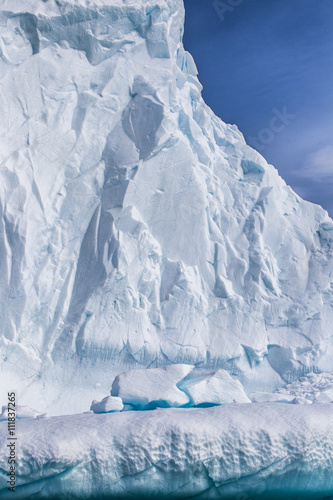 beautifull big antarctic iceberg in the snow