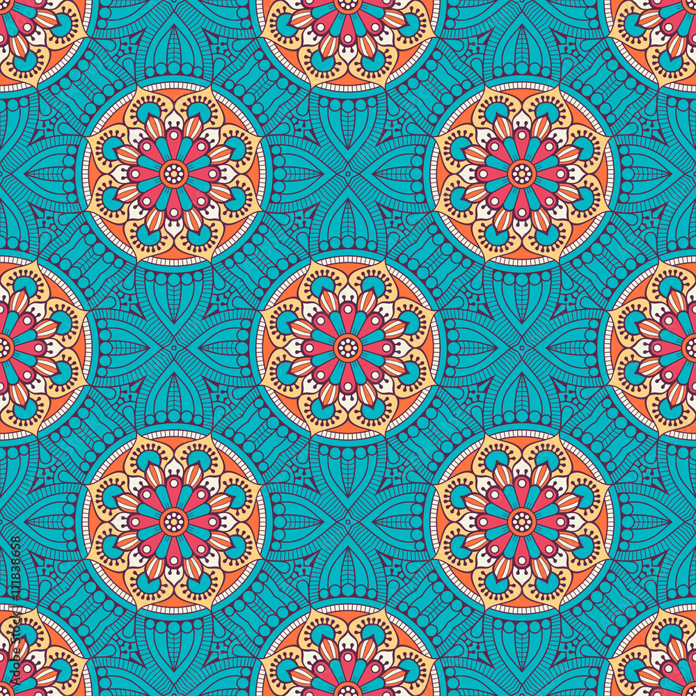 Ethnic floral seamless pattern Ethnic floral seamless pattern