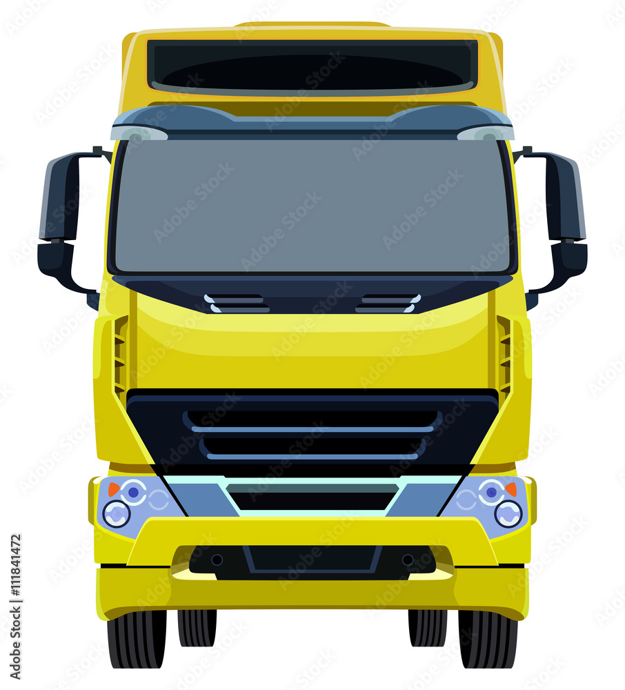 Front yellow truck Front yellow truck