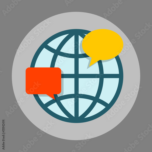 Speech bubbles from the earth