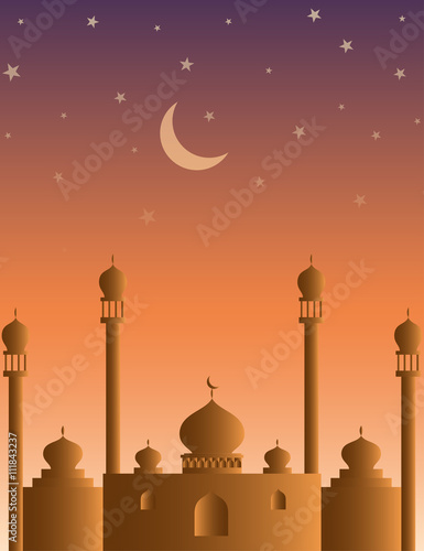 Arabian style mosque Islamic background