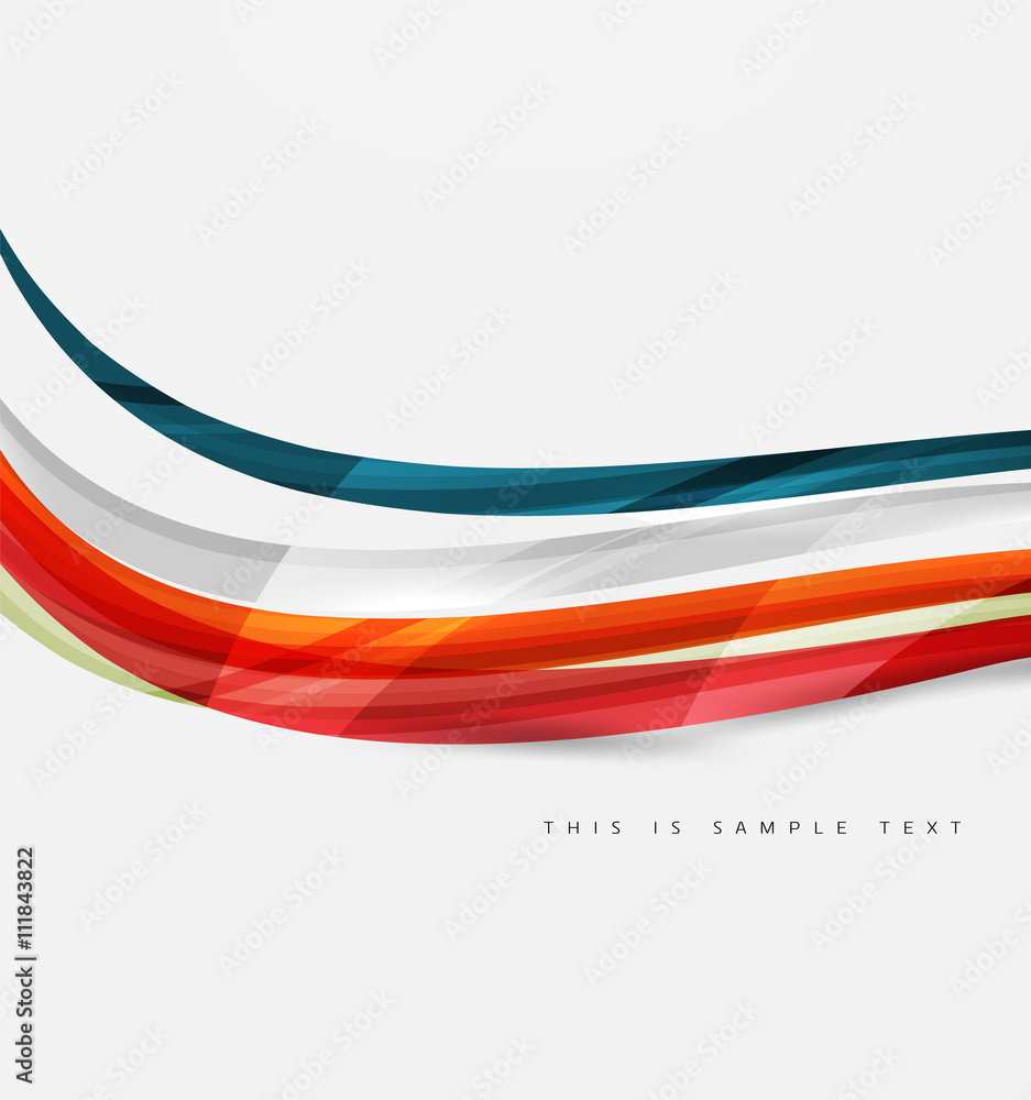 Fototapeta premium Smooth wave line abstract background