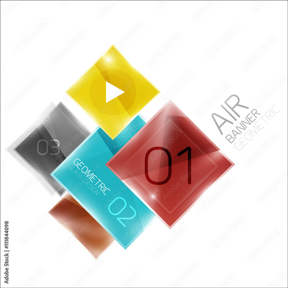 Multicolored squares with sample text Multicolored squares with sample text