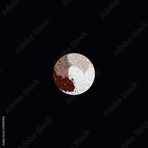 Pluto vector flat icon. 