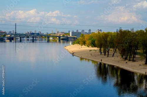 Kiev cityscape view of River Dnieper