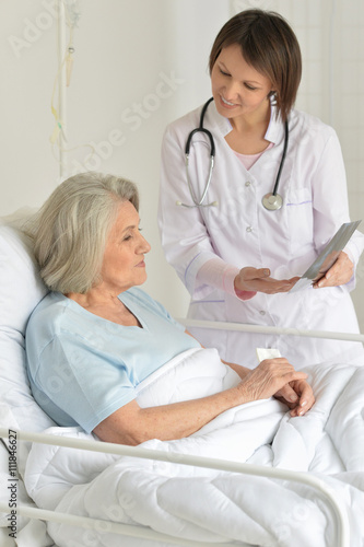 Senior woman in hospital