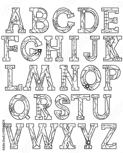 Coloring alphabet