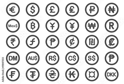 Currency symbol icons - Illustration photo