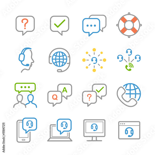 Customer support icons