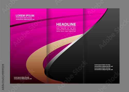 brochure design template vector tri-fold
