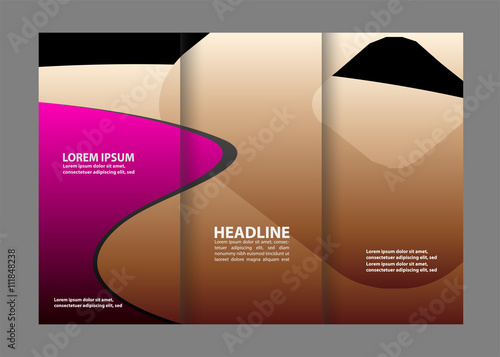 brochure design template vector tri-fold
