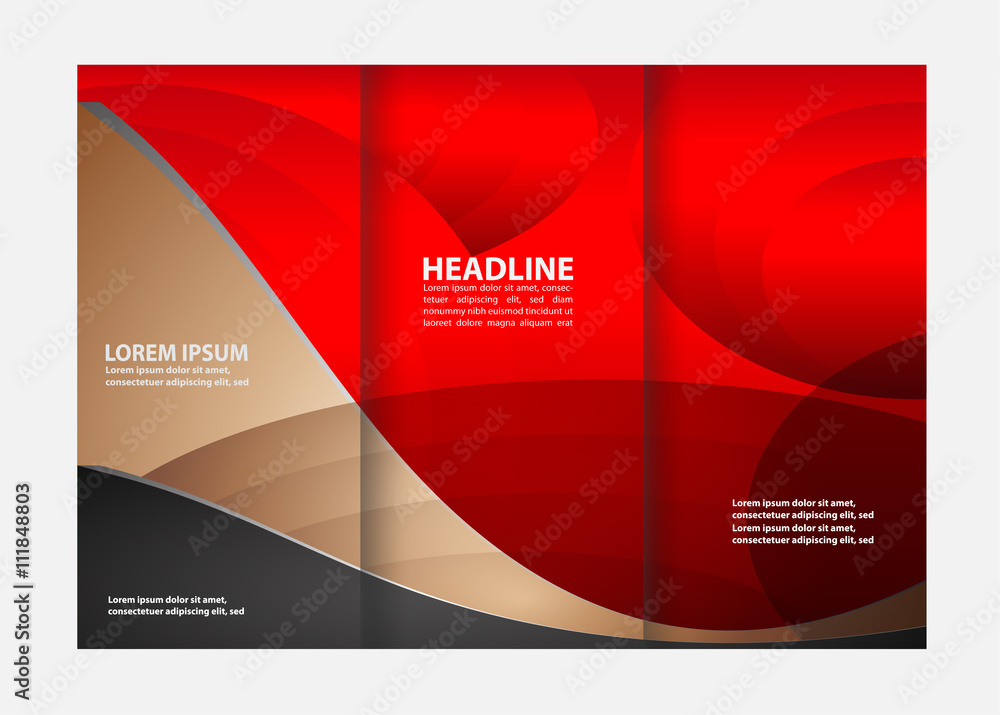 Professional business three fold flyer template, corporate brochure or cover design, can be use for publishing, print and presentation.
