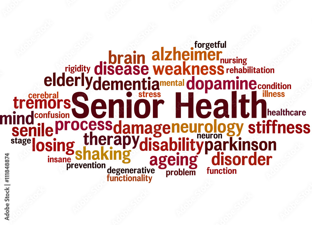 Senior Health, word cloud concept 3