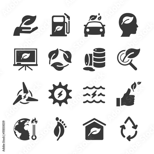 Eco icon set