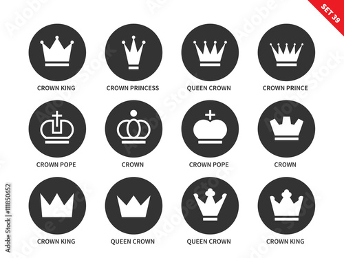 Crown icons on white background