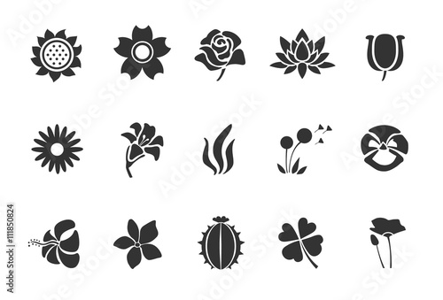 Flower icons - Illustration