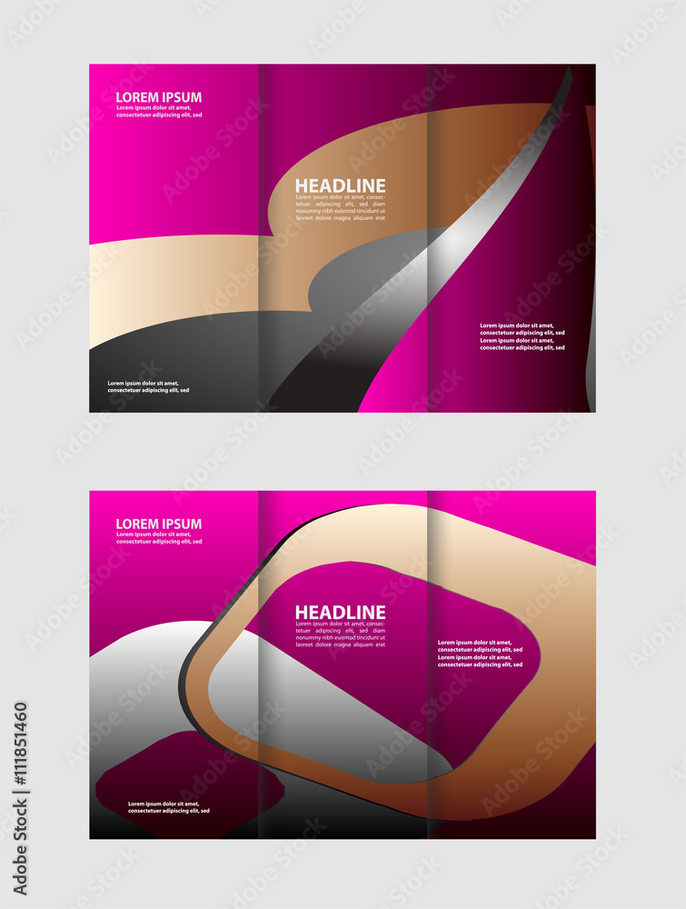 Template for advertising brochure
