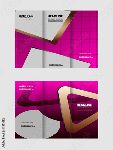 brochure design template vector tri-fold
