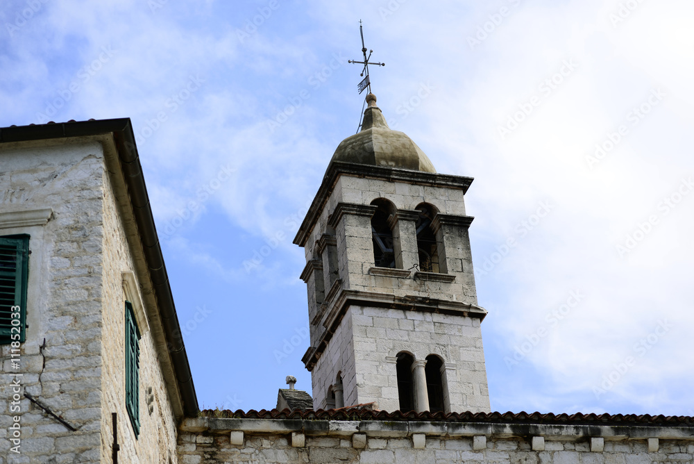 Fototapeta premium Authentic dalmatian church tower