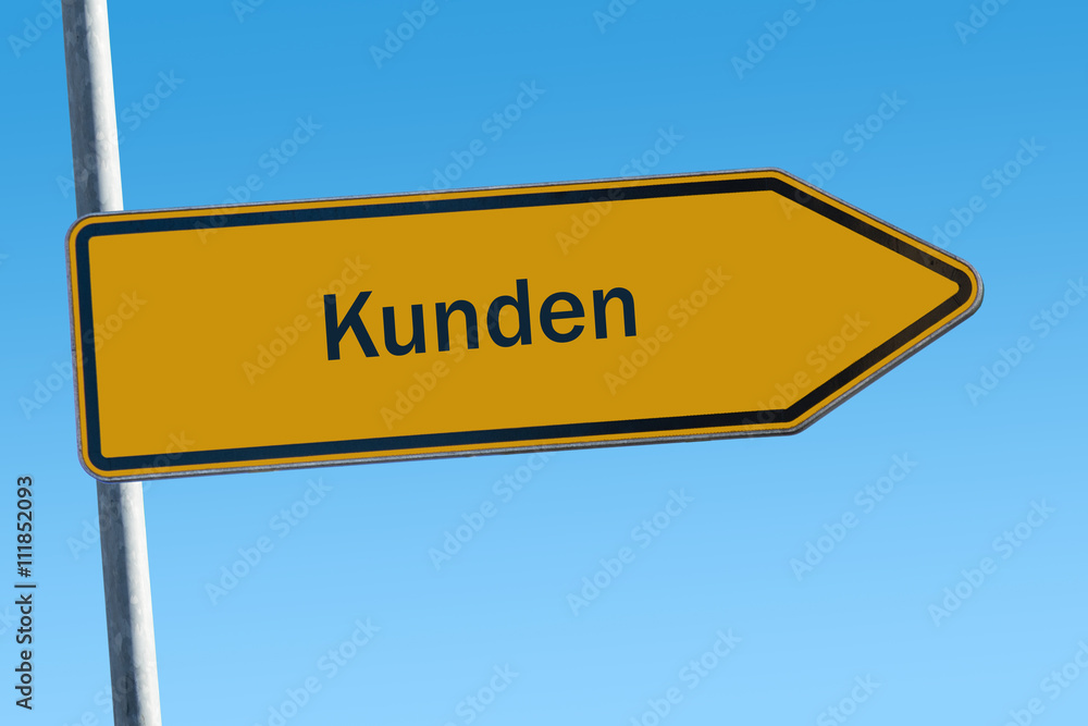 Fototapeta premium Schild 65 - Kunden