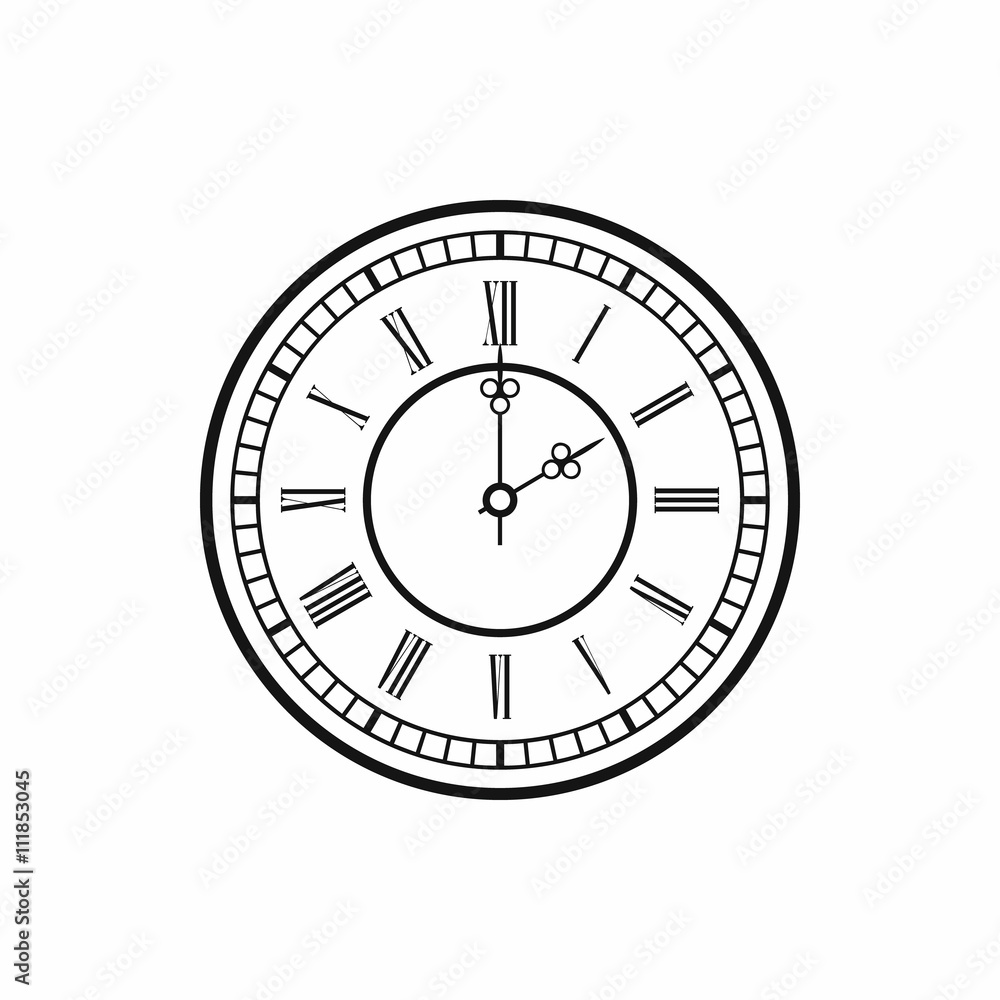Watch icon, simple style Watch icon, simple style