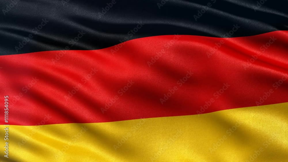 Seamless loop of Germany flag waving in the wind. Realistic loop with highly detailed fabric. Seamless loop of Germany flag waving in the wind. Realistic loop with highly detailed fabric.