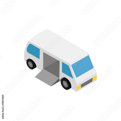 Transport for the disabled icon isometric 3d style