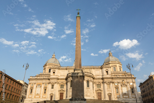 Basilica di Santa Maria Maggiore, Cappella Paolina, view from Piazza Esquilino in Rome. Italy.