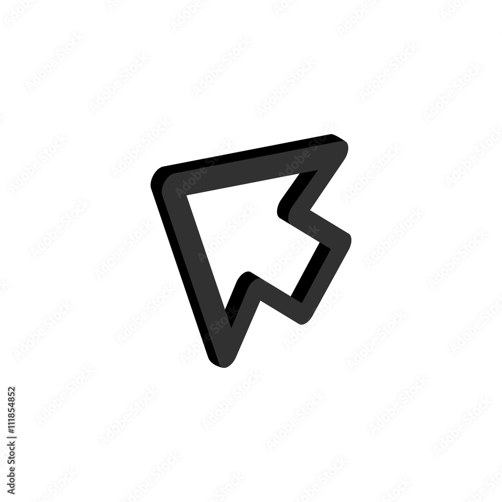 Cursor function icon, isometric 3d style Cursor function icon, isometric 3d style