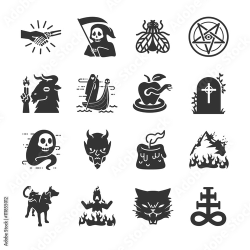Hell and evil icons