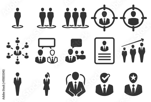 Stock Vector Illustration: Human resource icons